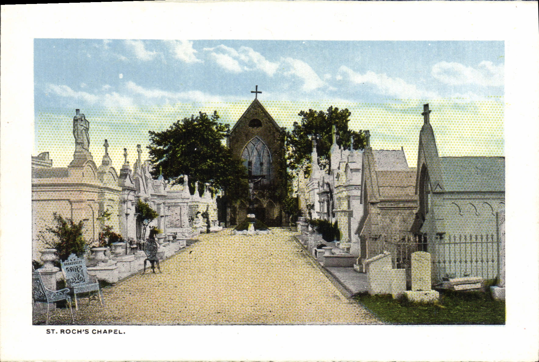 CPA St Roch's Chapel Jackson Square showing St Louis Cathedral