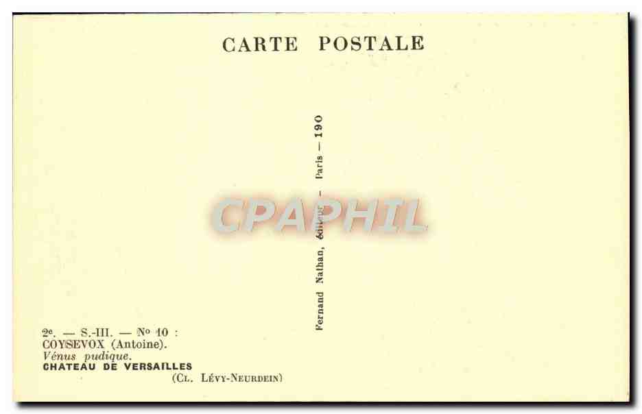 CPA Coysevox Venus Pudique Chateau De Versailles — Verso