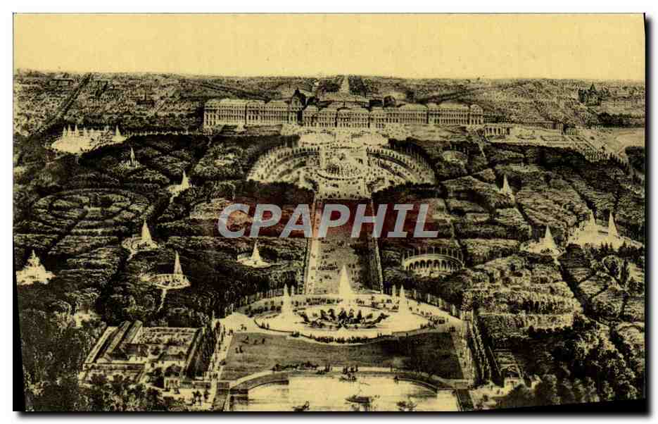 Vue Panoramique du Château et des Jardins. Versailles — Série S.-III. N° 5 — Éditeur Lévy-Neurdein, Paris
