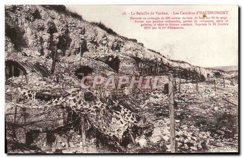 CPA La Bataille De Verdun Les Carrieres D'Haudromont Militaria