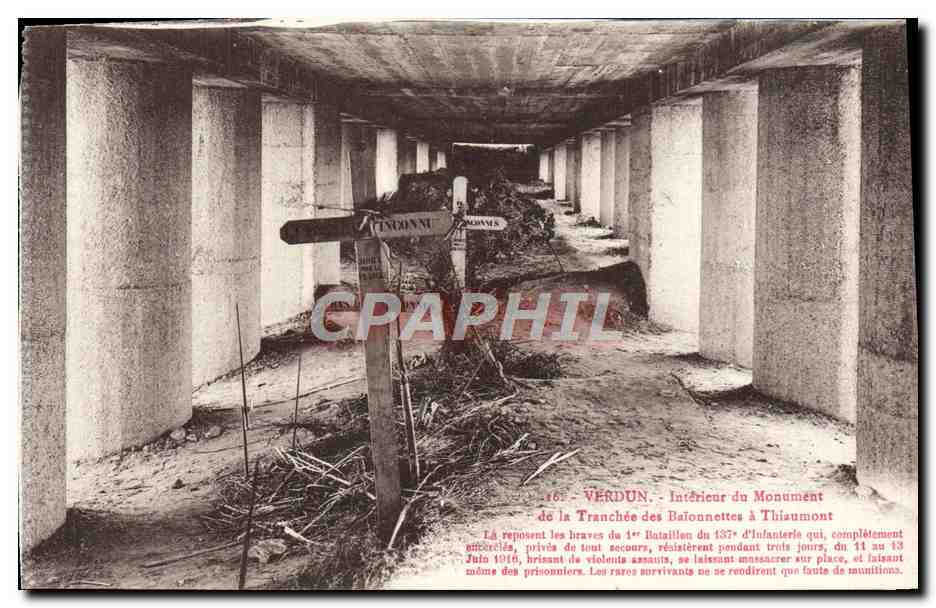Verdun - Intérieur du Monument de la Tranchée des Baïonnettes à Thiaumont — 467
