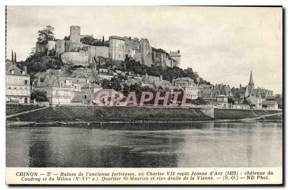 CPA Chinon Ruines De l'Ancienne Forteresse 
