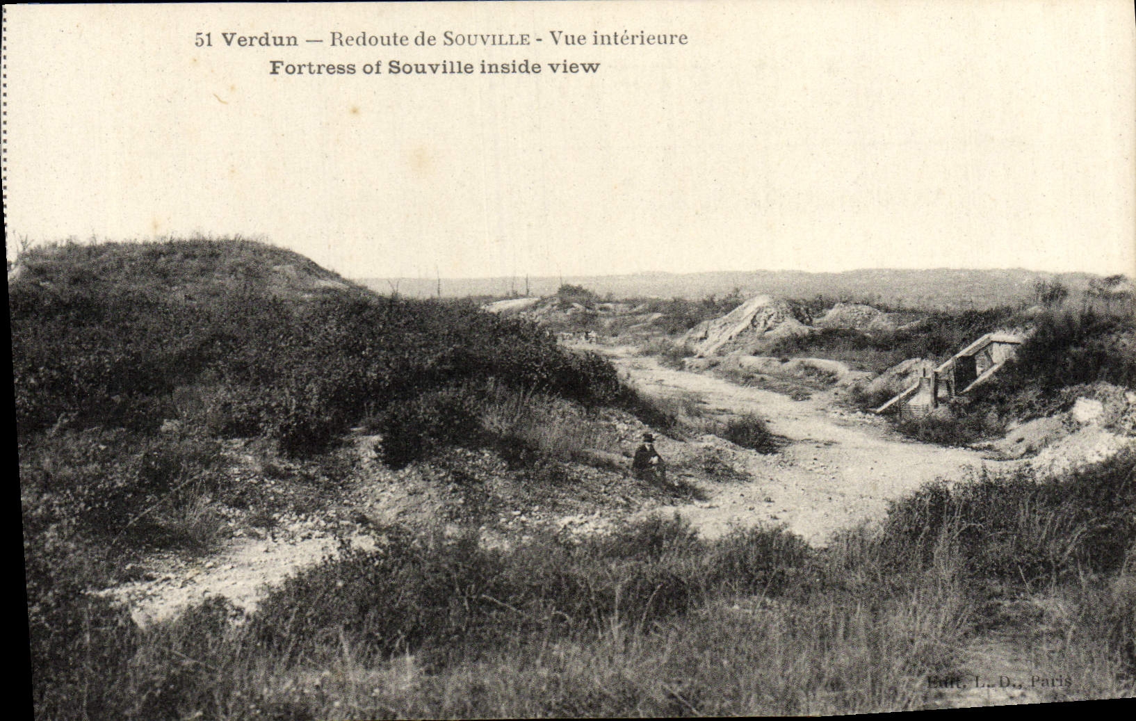 CPA Verdun Redoute de Souville Vue Interieure Militaria