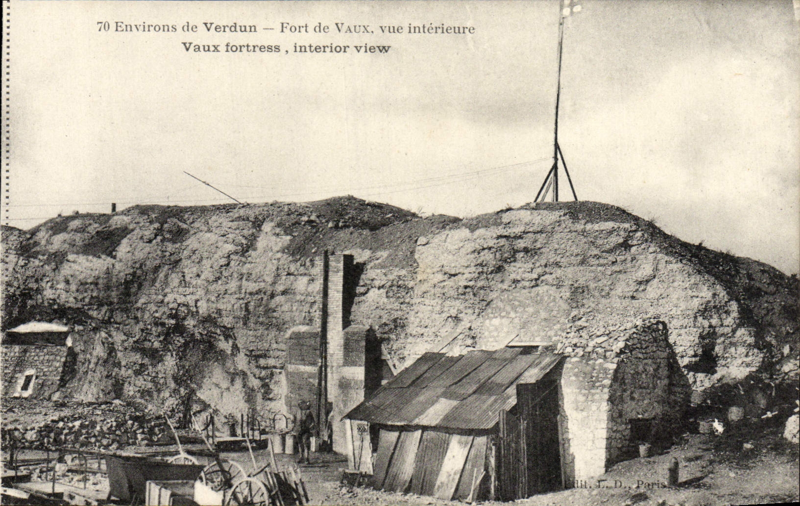 Fort de Vaux — Vue intérieure — Éditeur T. D., Paris