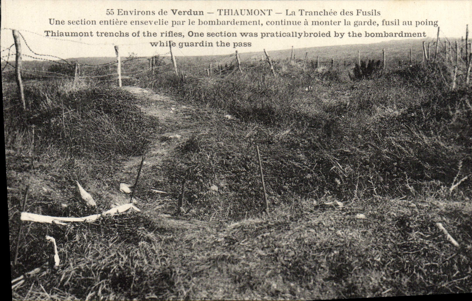 Environ de Verdun — Thiaumont — La Tranchée des Fusils — Éditeur non identifié, n° de série 55