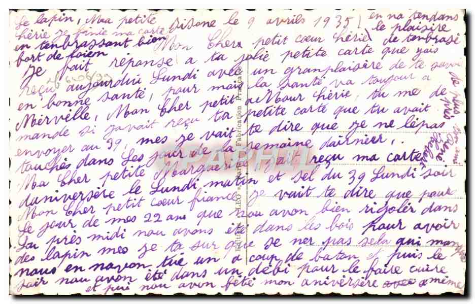 CPA Fantaisie Femme — Verso