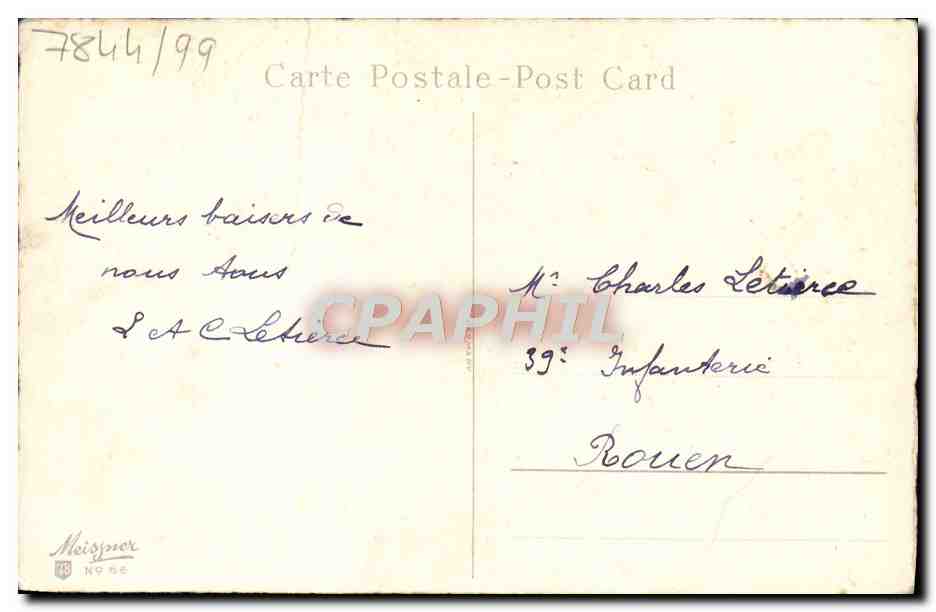 CPA Fantaisie Fleurs  — Verso