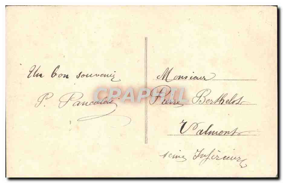CPA Fantaisie Fleurs Fer a cheval — Verso