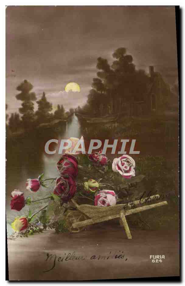CPA Fantaisie Fleurs 