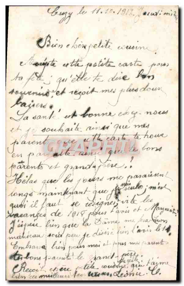 CPA Fantaisie Fleurs  — Rückseite