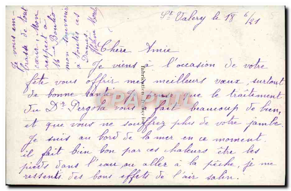 CPA Fantaisie Fleurs  — Verso