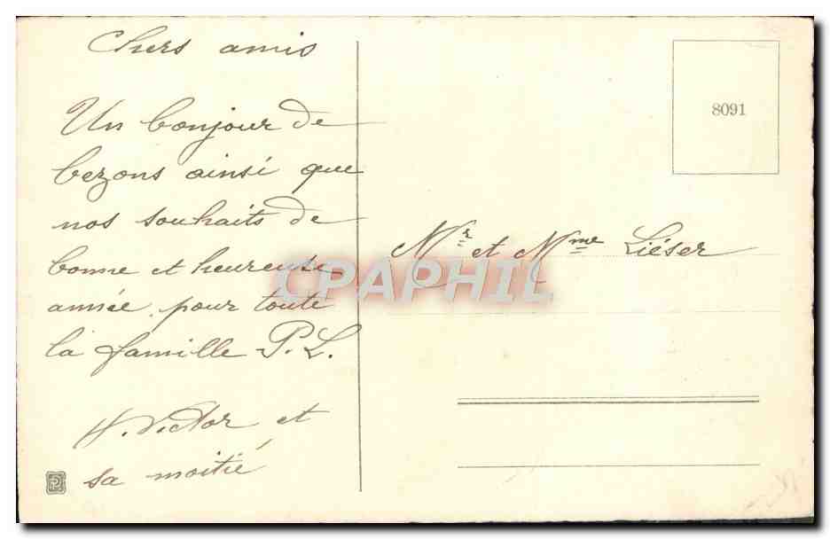 CPA Fantaisie Fleurs  — Verso