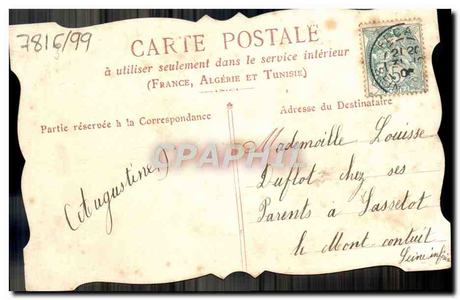 CPA Fantaisie Fleurs  — Rückseite