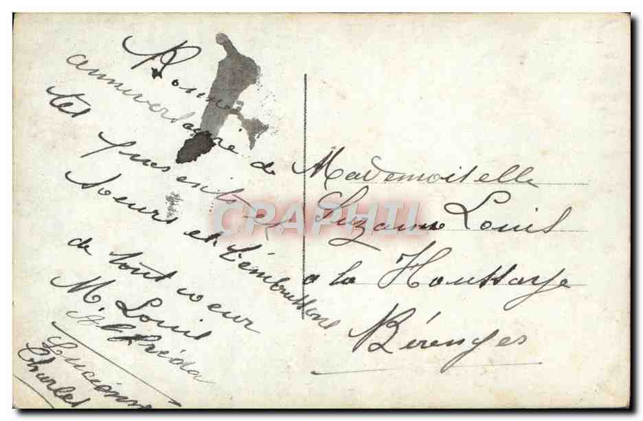 CPA Fantaisie Fleurs  — Verso