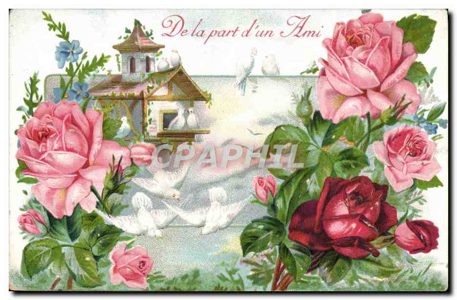 CPA Fantaisie Fleurs Colombes