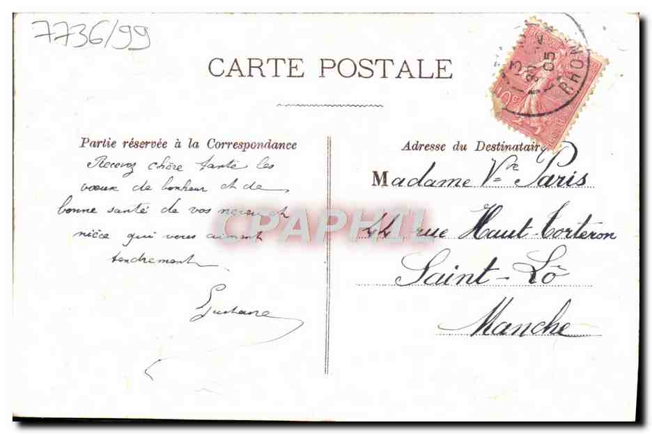 CPA Fantaisie Fleurs  — Rückseite