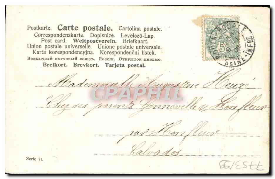 CPA Fantaisie Fleurs  — Rückseite