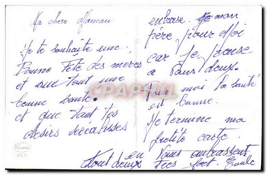 CPA Fantaisie Fleurs  — Rückseite