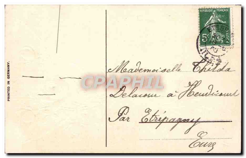 CPA Fantaisie Fleurs  — Verso