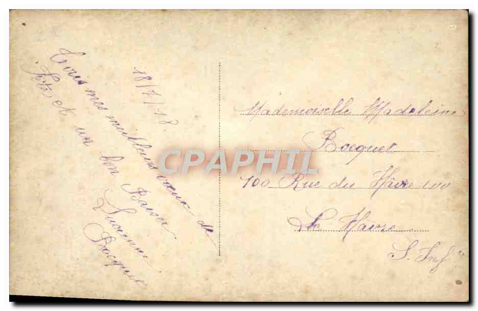 CPA Fantaisie Fleurs  — Verso