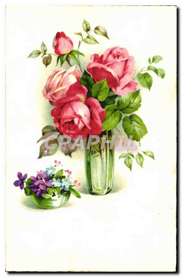 CPA Fantaisie Fleurs 