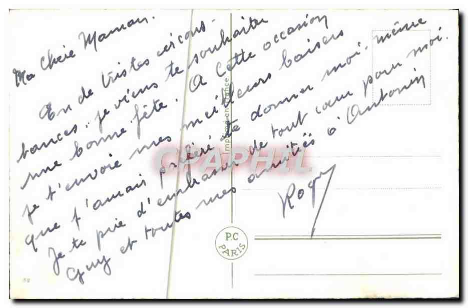 CPA Fantaisie Fleurs  — Verso