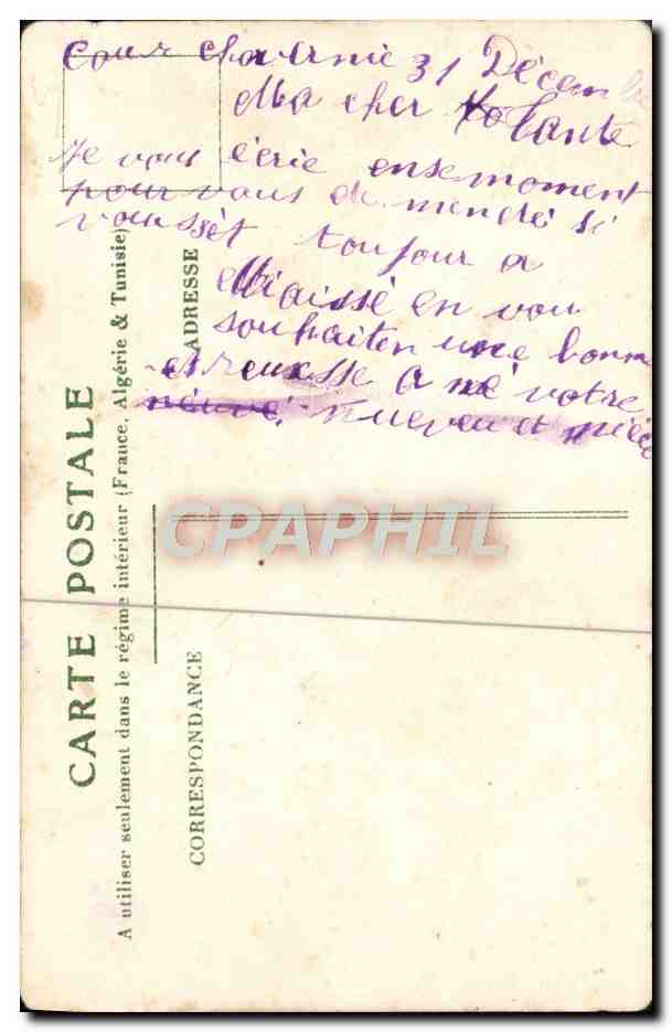 CPA Fantaisie Fleurs  — Verso