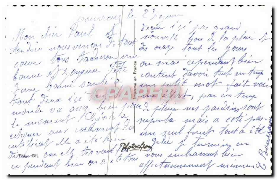 CPA Fantaisie Fleurs  — Verso