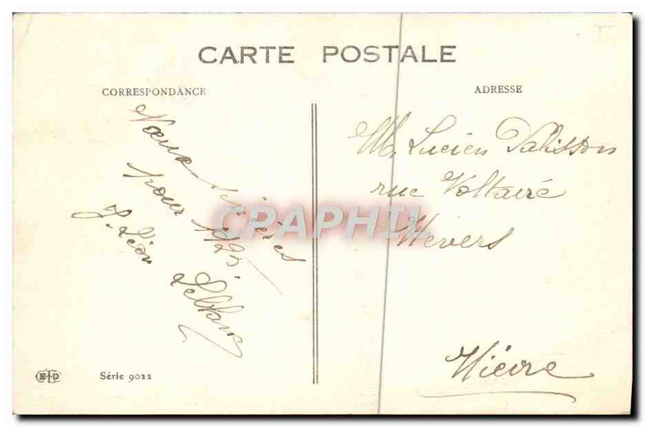 CPA Fantaisie Fleurs Fer a cheval — Rückseite