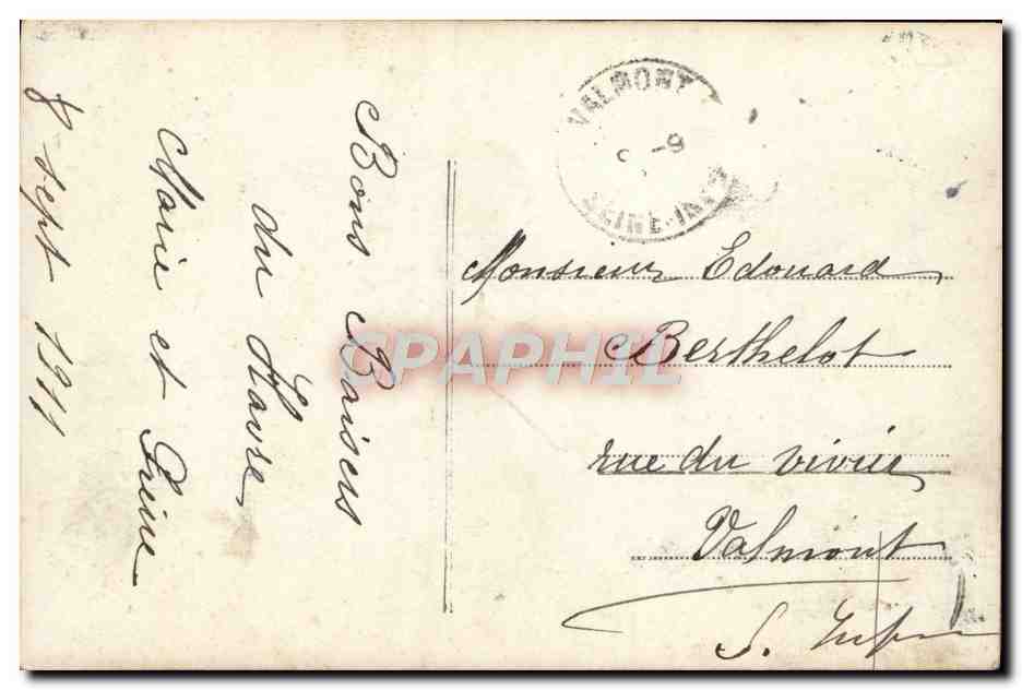 CPA Fantaisie Fleurs  — Rückseite