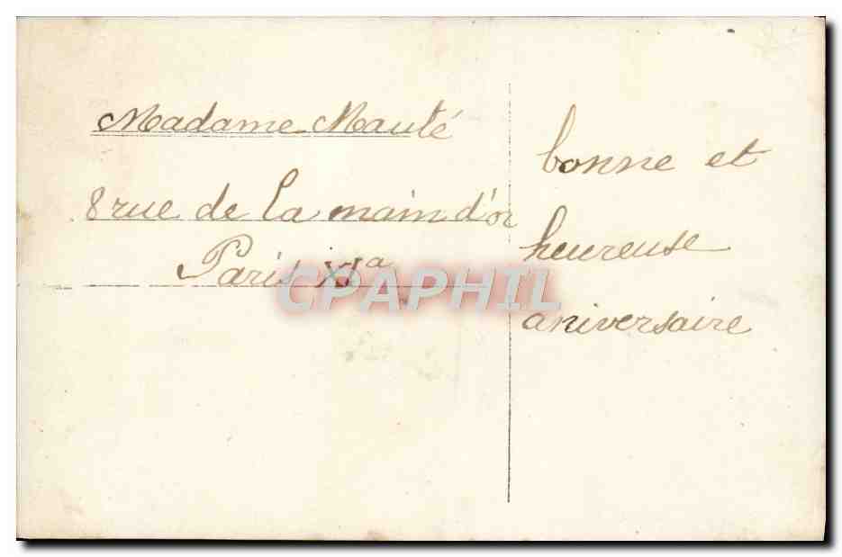 CPA Fantaisie Fleurs Enfant — Rückseite