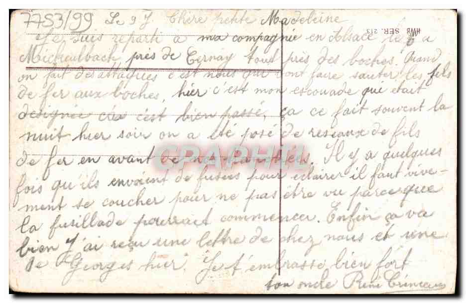 CPA Fantaisie Fleurs  — Verso