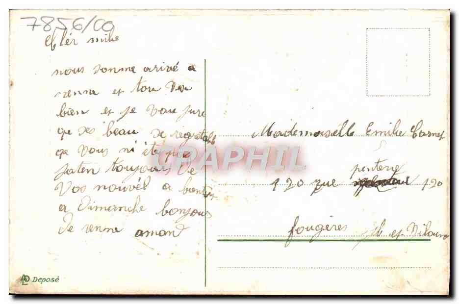 CPA Fantaisie Fleurs  — Verso