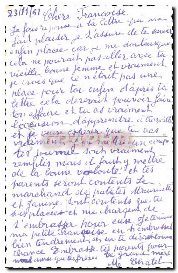 CPA Fantaisie Fleurs  — Rückseite