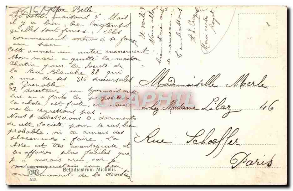 CPA Fantaisie Fleurs  — Verso