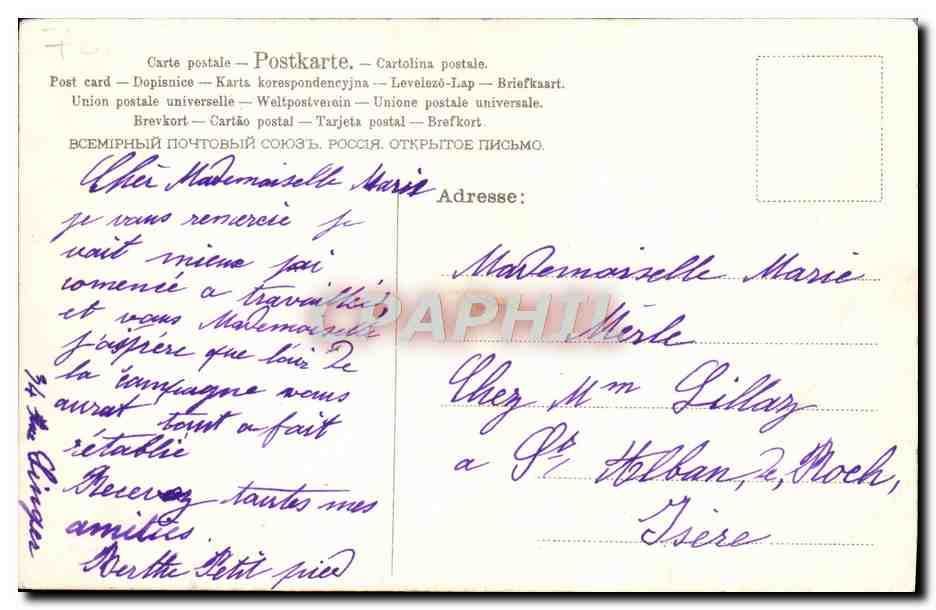 CPA Fantaisie Fleurs  — Verso