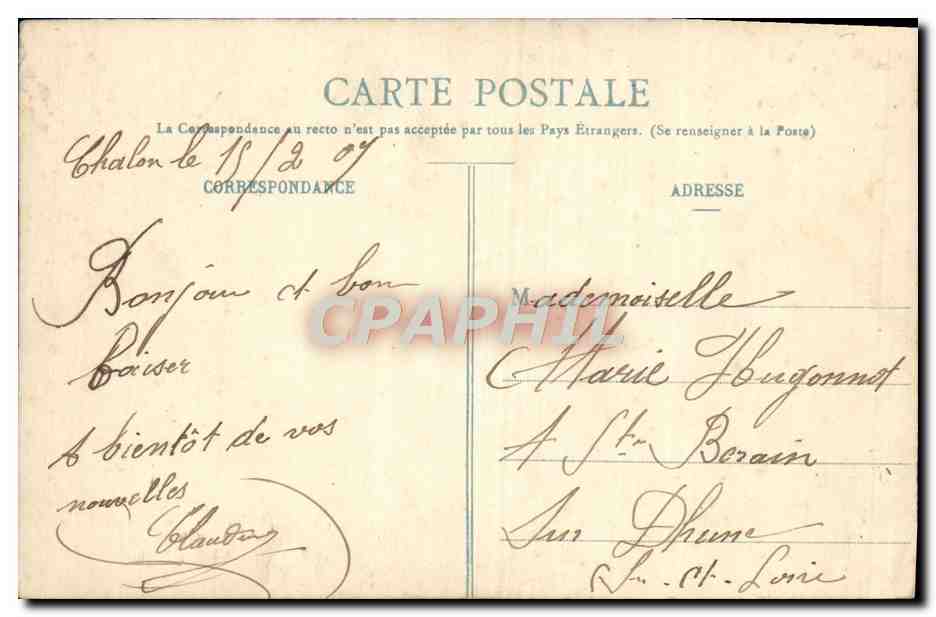 CPA Fantaisie Fleurs  — Rückseite