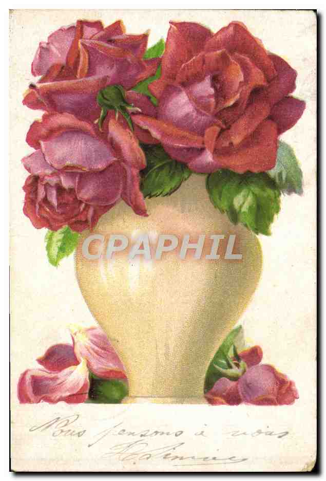 CPA Fantaisie Fleurs 