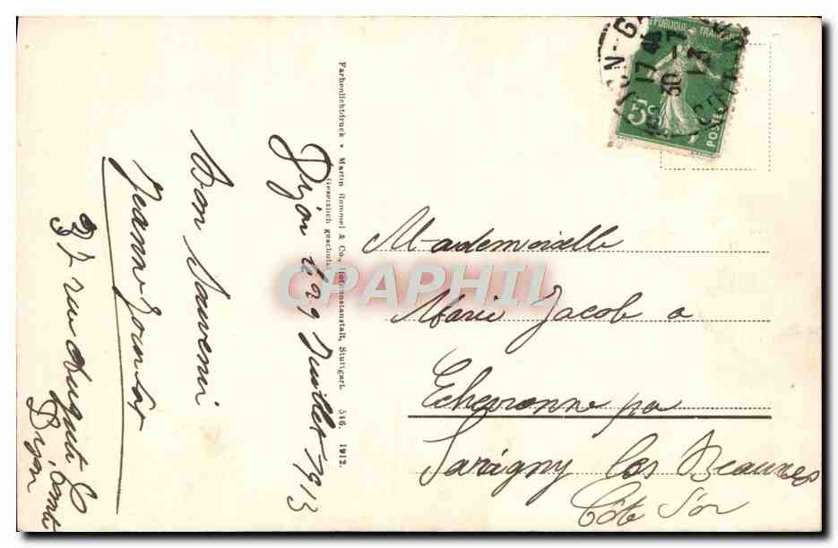 CPA Fantaisie Fleurs  — Verso