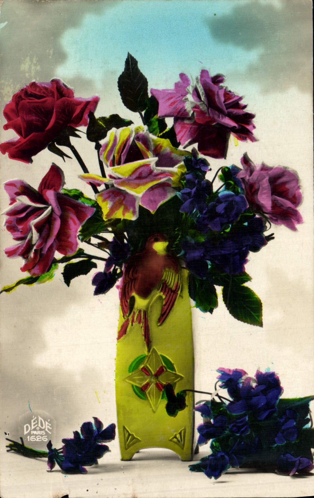 CPA Fantaisie Fleurs 