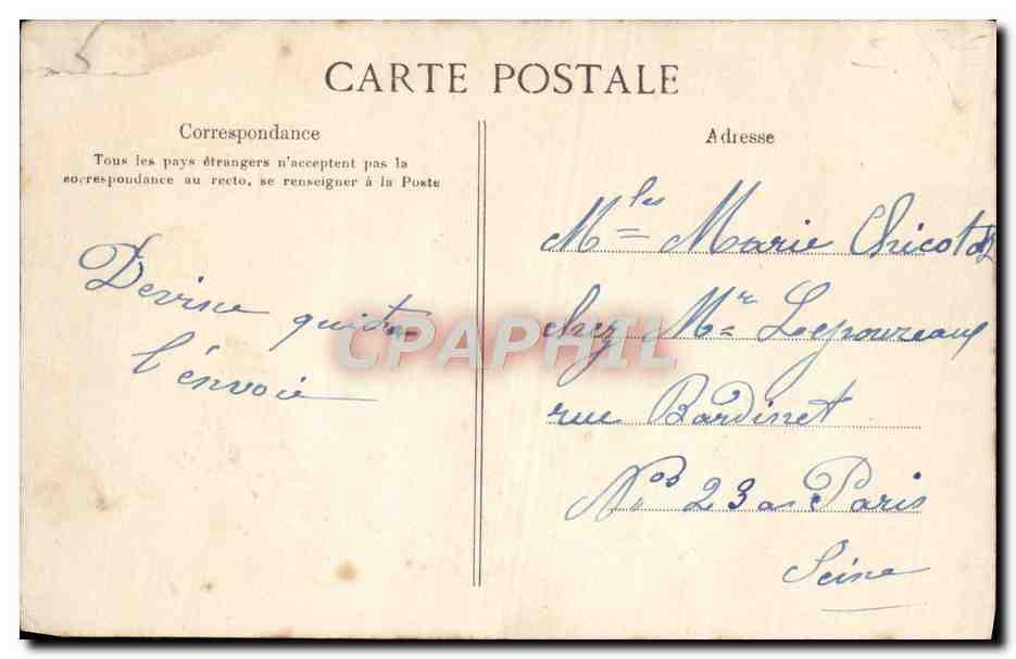 CPA Fantaisie Fleurs  — Rückseite