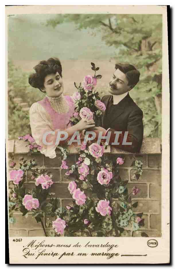 CPA Fantaisie Fleurs Femme