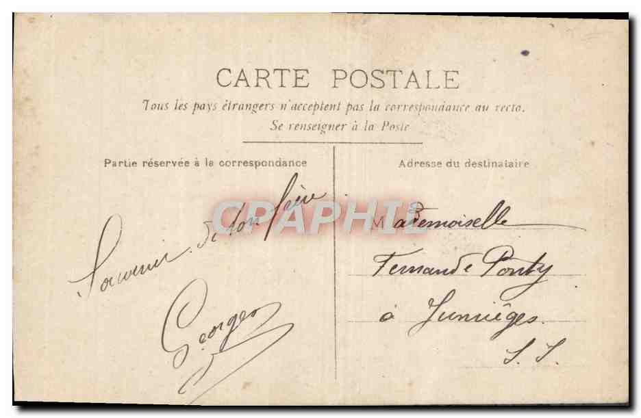 CPA Fantaisie Fleurs Femme — Verso