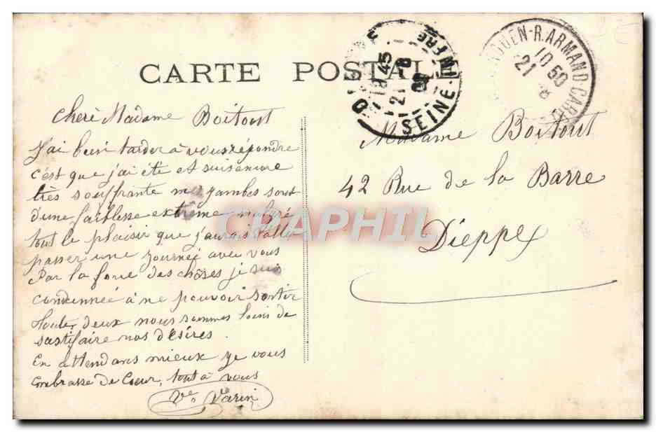 CPA Fantaisie Fleurs  — Rückseite