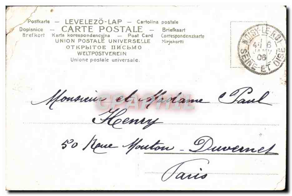 CPA Fantaisie Fleurs  — Verso