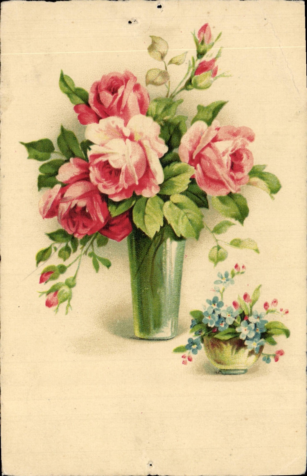 CPA Fantaisie Fleurs 