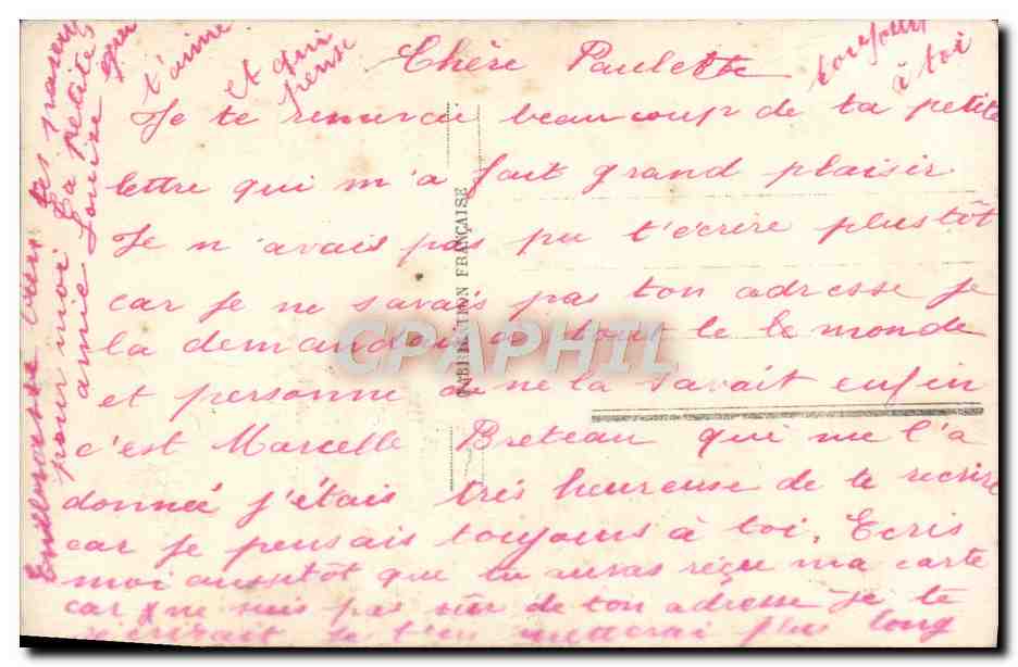 CPA Fantaisie Fleurs  — Back