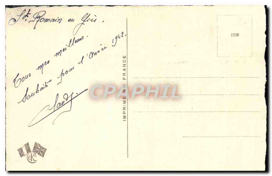CPA Fantaisie Fleurs  — Verso