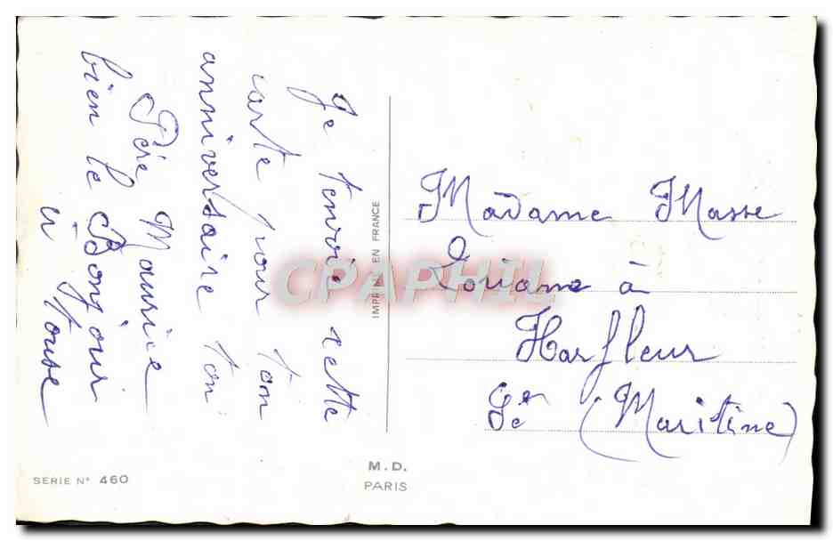 CPM Fantaisie Fleurs  — Verso