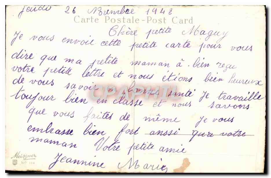 CPA Fantaisie Fleurs  — Verso